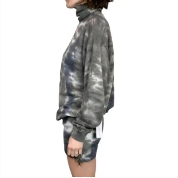 Young Fabulous & Broke Tie Dye Long Sleeve Turtle Neck Sweatshirt Mini Dress M - Picture 14 of 16